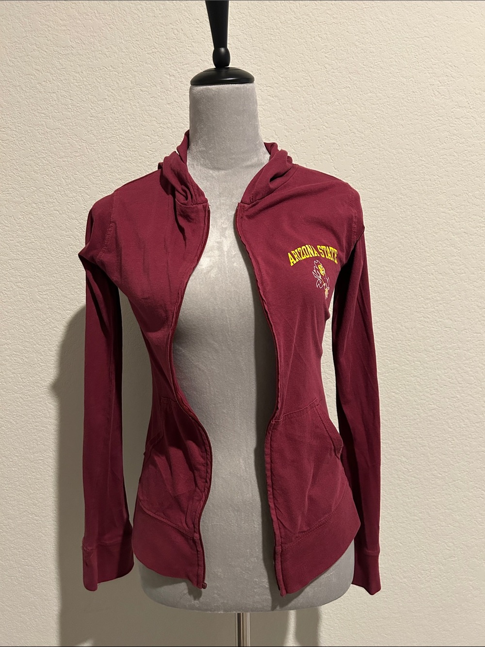 Arizona State Maroon Zip Hoodie